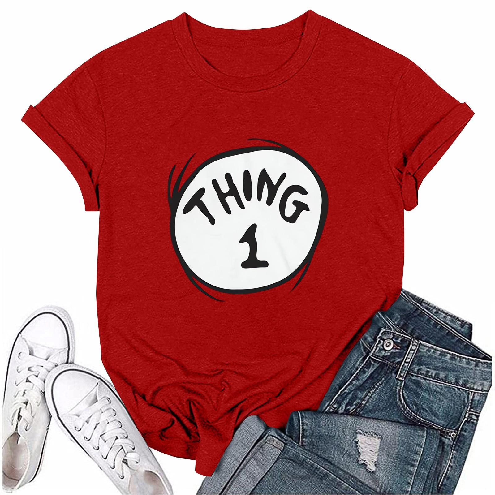 Girls Casual Loose Printed T-shirt Round Neck Pullover Short Sleeve Top 160