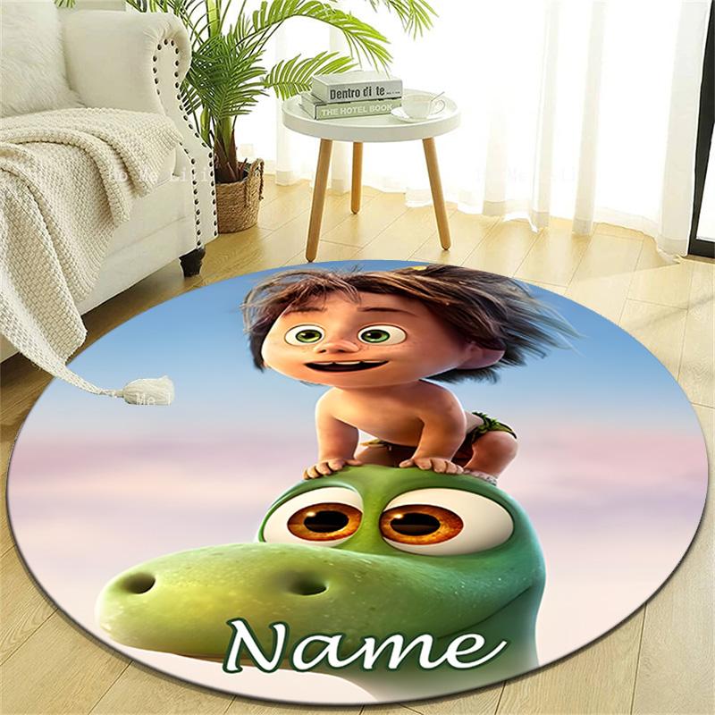 Personalized Good Dinosaur Round Chair Office Rug - Perfect for Mat, Office Chair & More - Ideal Gift for Birthdays and Holidays