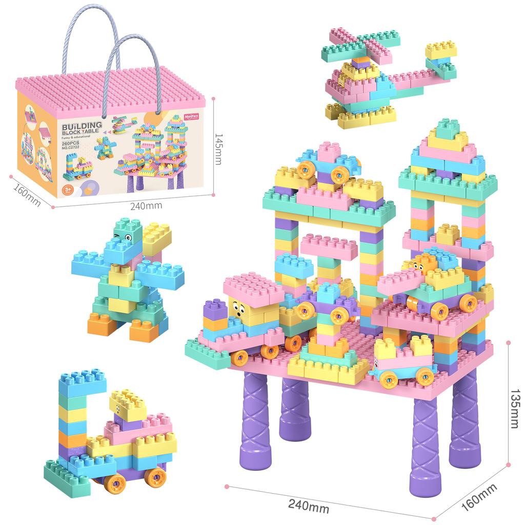 Children'S Building Block Table Set Diy Assembled Educational Toys