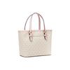 Michael Kors MK Jet Set Monogram Color Block Commuter Leather Tote Bag Women Tote Vanilla-White 35T9GTVT0B-640