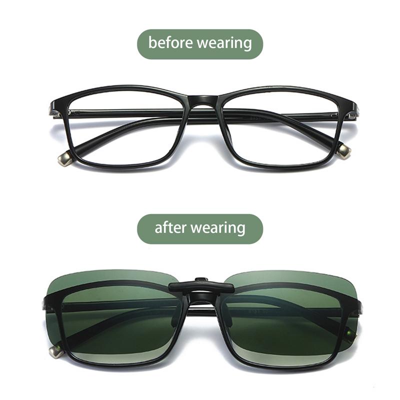 Lunettes de soleil polarisées unisexes, 1 pièce, Clip sur lunettes de conduite, Vision de jour, lentille UV400, Vision nocturne, Clip de lunettes de soleil d'équitation