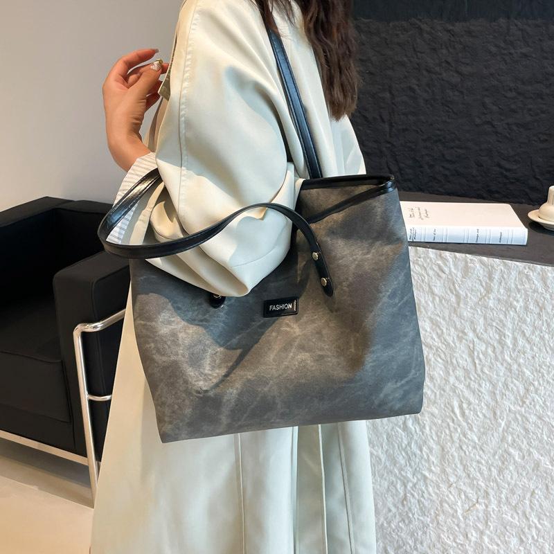 Classic Vintage Pu Leather Tote Bags for Women Vintage Versatile Ladies Shoulder Bag Large Capacity Female Underarm Handbags