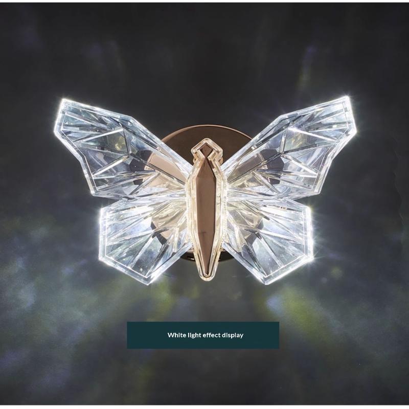 Light Luxury LED Butterfly Wall Lamp Dimmable Rotatable for Bedroom Bedside Aisle Villa Home Decor Free Shipping