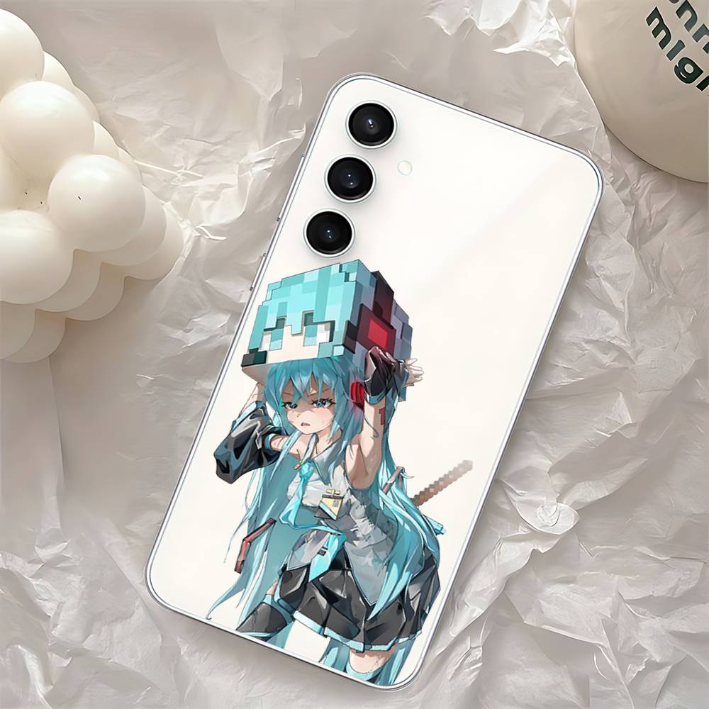 Kawaii H-Hatsune Miku-S Phone Case For Samsung Galaxy S25 S24 S23 S22 S21 FE Ultra Plus A32 A53 A13 A31 Soft Cover