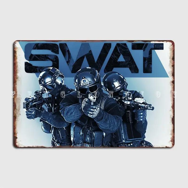 

Studio Shot Of Swat Police Metal Plaque Poster Wall Cave Pub Garage Decoration Mural Painting Tin Sign Poster 20x30cm