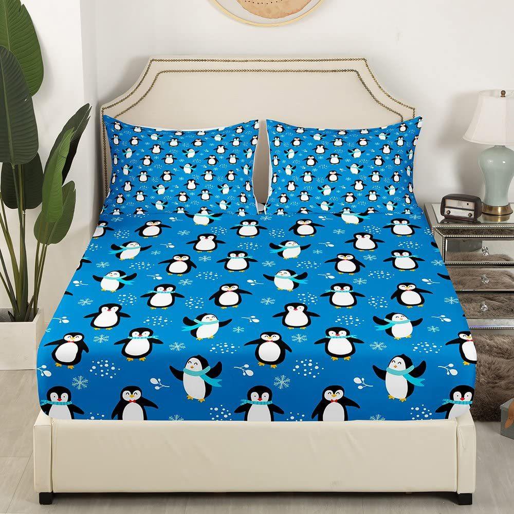 Cute Penguin Pattern Mattress Three-Piece Digital Printing Bedding Mattress Three-Piece Set Children And Adults