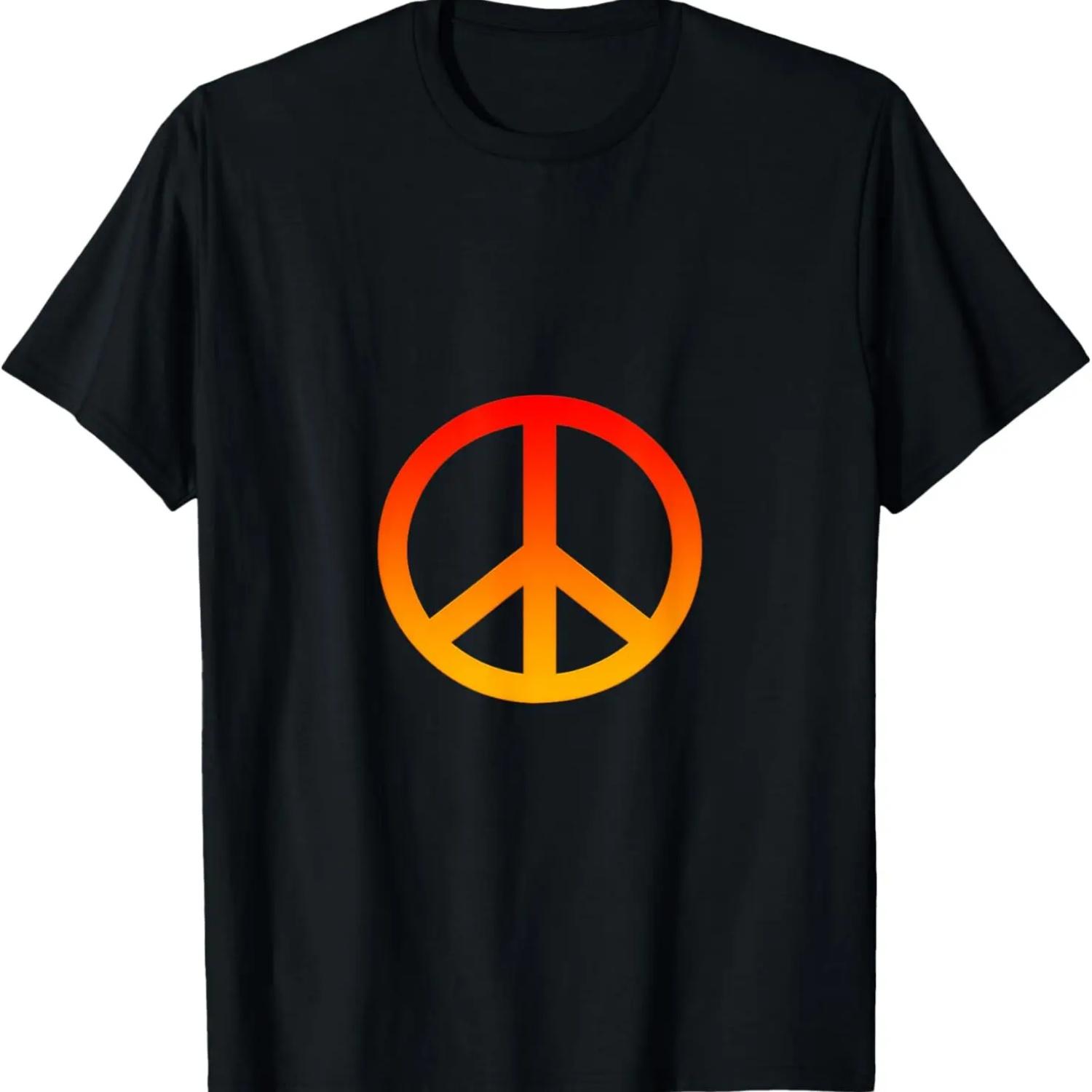 Cool-Looking Peace Symbol T-Shirt XXXXXL чёрный