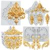 Baroque Relief Flower Silicone Molds Curlicues Scroll Lace Fondant Mold Cake Decorating Tools Cupcake Topper Candy Resin Clay Chocolate Gumpaste Mold