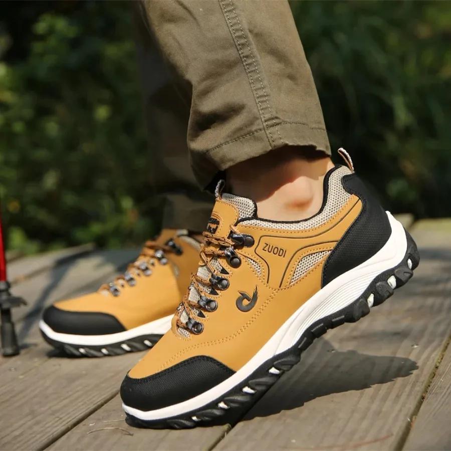 Herren Wanderstiefel Wasserdicht Leder Outdoor PU Schuhe Verschleißfest Herren Trekking Gehen Jagen Sneaker Schuhe für Herren