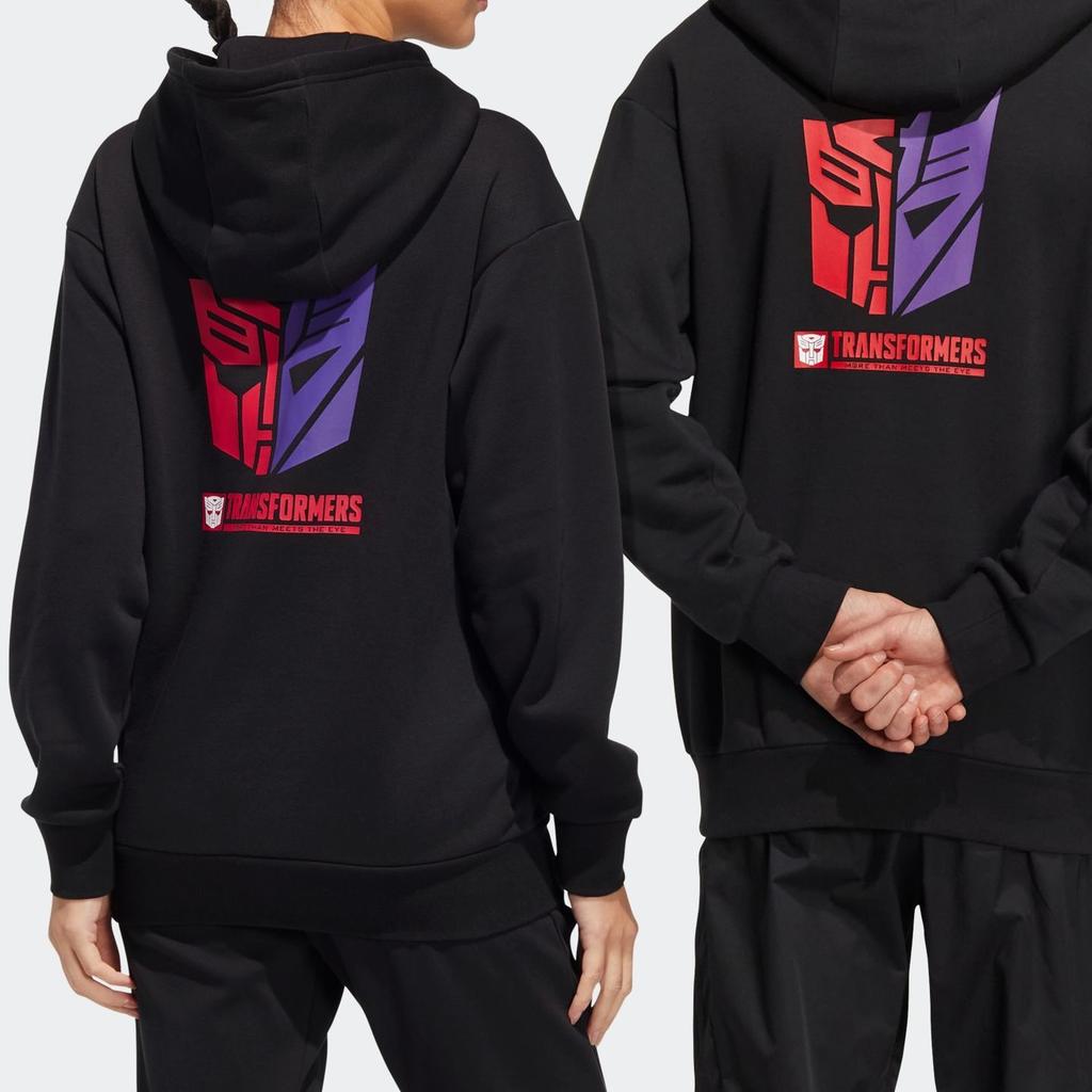 Adidas X Transformers Co-Branded Hoodie With Logo Print Men Hoodie Black HM7446
