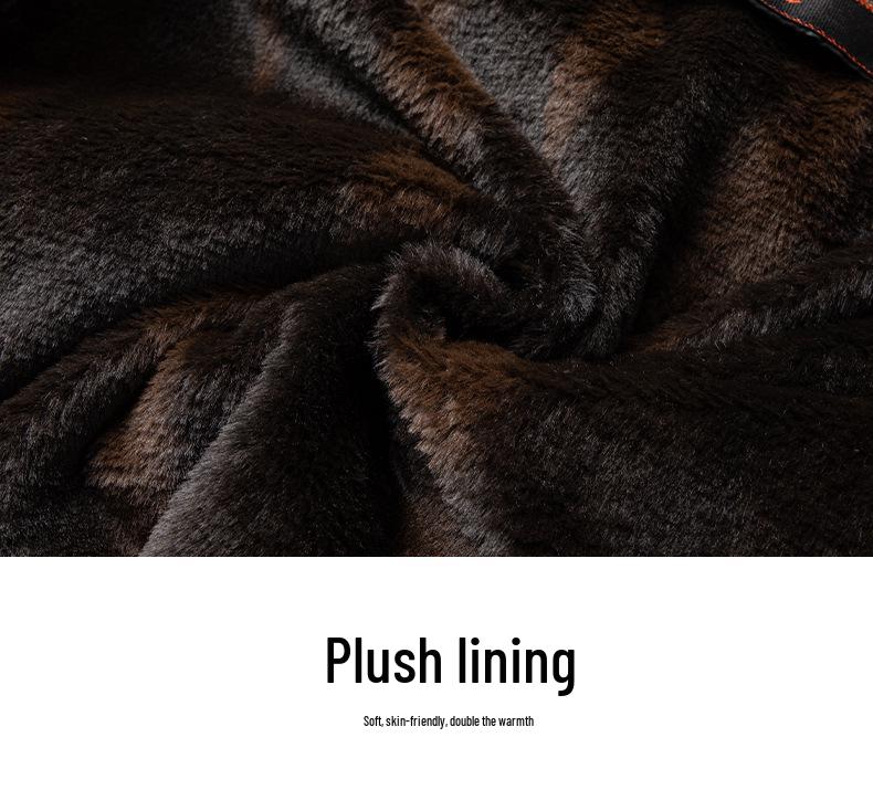 Men's Plus Velvet Thickened Winter Cotton Jacket - Warm, Windproof, Stylish for Middle-aged & Elderly