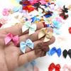 50-100Pcs/Pack 2*2.5cm Small Dacron Ribbon Bow Flower Craft Decoration Handwork DIY Party Decoration Colored Ribbon Bows