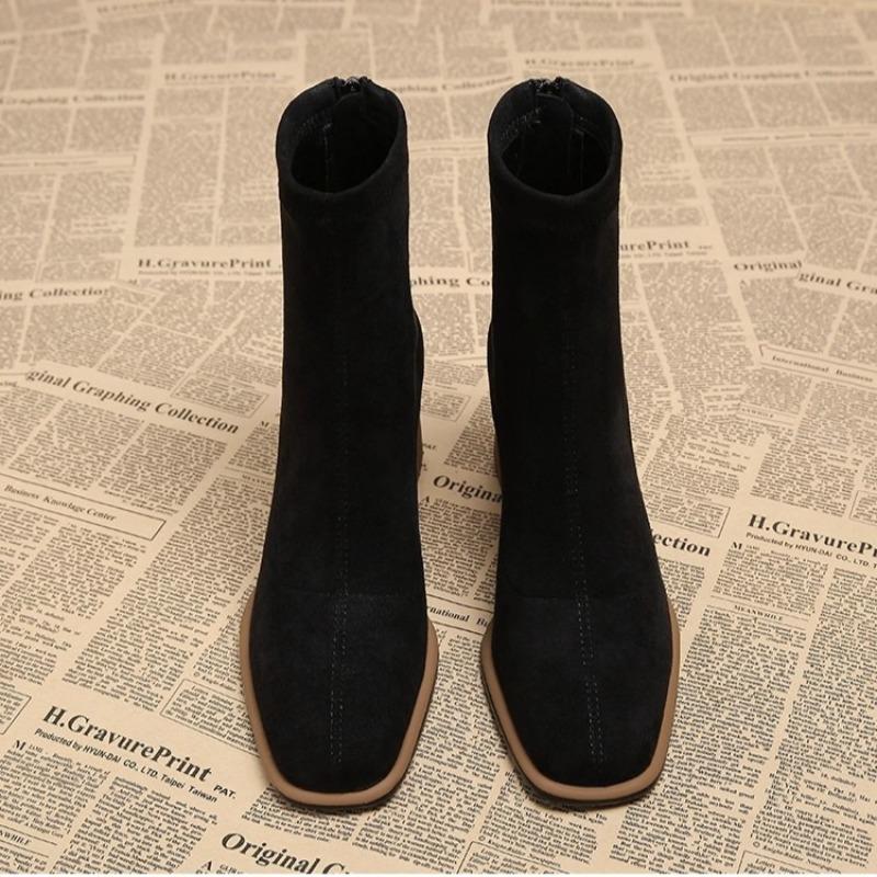 Fashion New Women Trend Fashion Ankle Boots Anti-slip Retro Zipper Designer Shoes Women Comfortable Elegant Short Boots Zapatos De Mujer