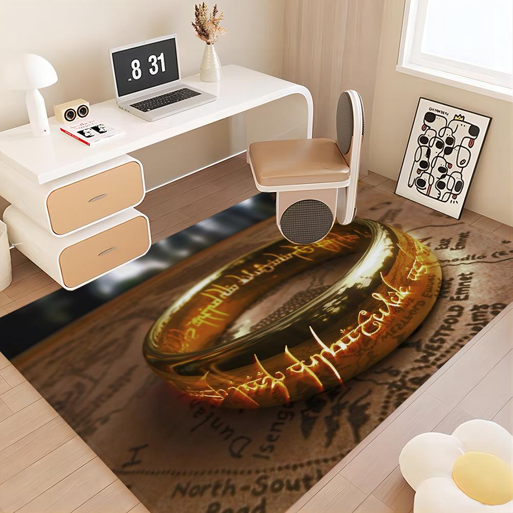 The L-Lord Of The R-Rings Movie Floor Mat Non-Slip Laundry Room Mat Laundry Decor Balcony Child Living Room Household Carpets