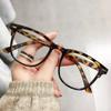 Anti Blue Light Oversized Myopia Glasses for Women Men Minus Eyeglasses Optical Prescription Nearsighted Eyewear Diopter 0~-6.0