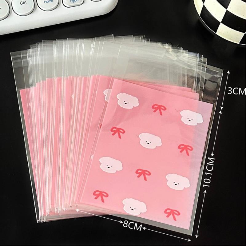 50Pcs Opp Plastic Bag Self Adhesive Transparent Plastic Bags Beads Jewelry Storage Packaging Gift Bag Small Card Holder