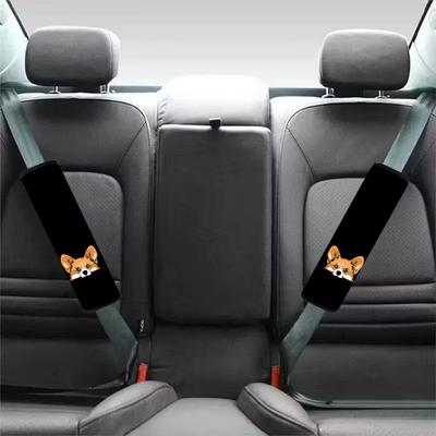 2PCS Cute Corgi Car Seat Belt Cover Quick Installation/Removal, Safety Fixation, Truck, SUV - Perfect Gift for Drivers