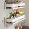 Wall-Mounted Punch-Free Kitchen Spice Rack & Shelf Organizer
