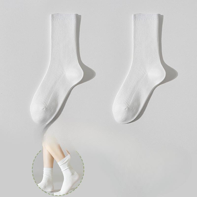 Women's Summer Thin Breathable Ballet-style Boneless Medium Length Pile Cotton Socks