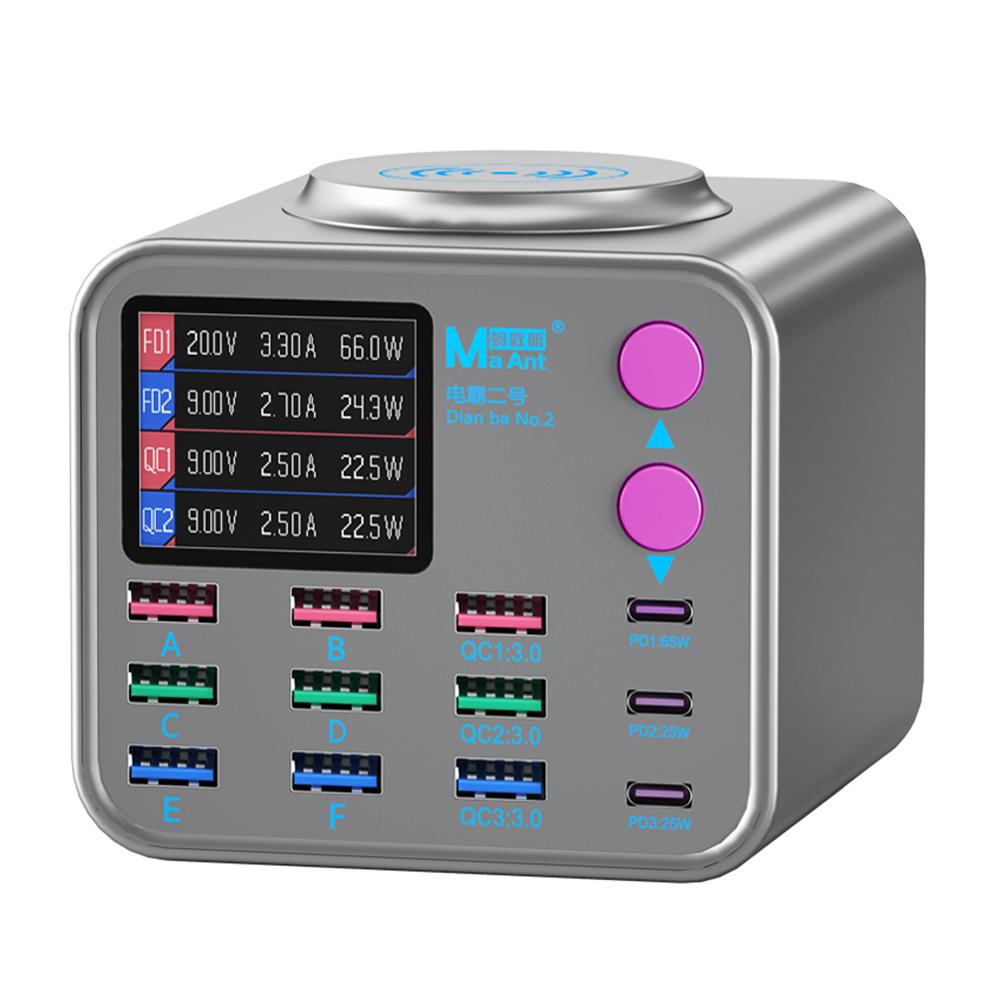 

MAANT DianBa No.2 300W PD Зарядний пристрій Багатофункціональний 12-портовий зарядний пристрій з бездротовою зарядкою EU Plug