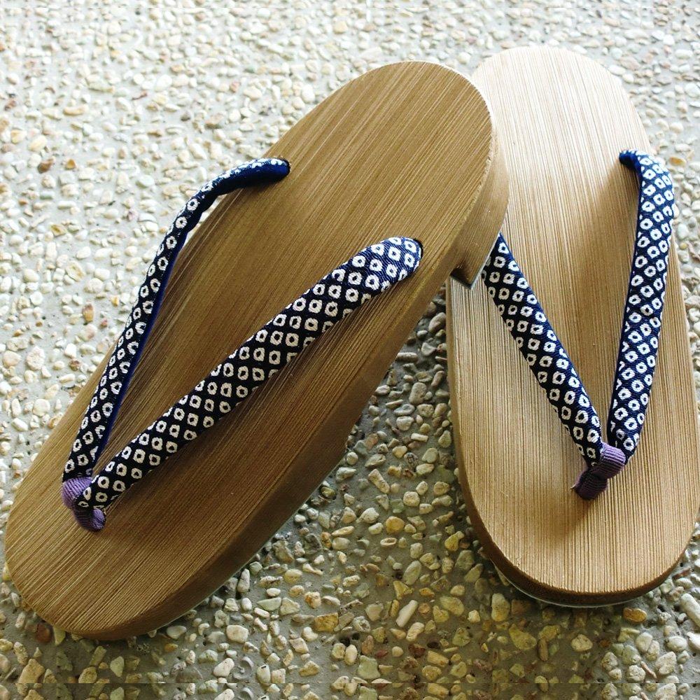 Řemeslníci spojují 300 let tradice. Dětská pique tanga Nezuko modrá barva látky [Kiso geta] 20-21cm, velikost, vzor, (přední zapínání, k dispozici)