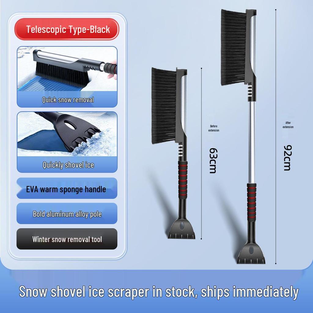 Car Snow Shovel - New Model for Easy Frost Removal and Storage