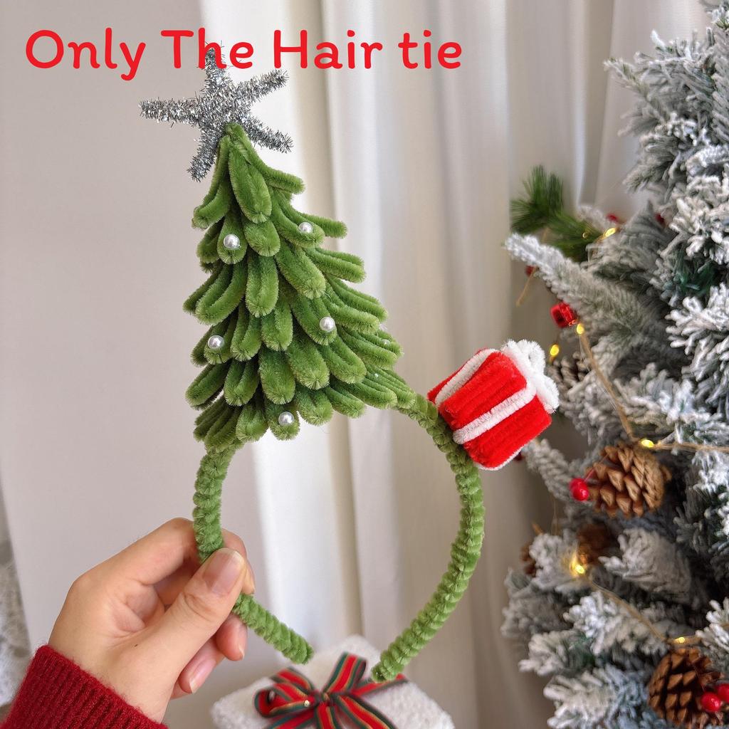 Christmas Elements Headband With Cartoon Reindeer And Snowman For Holiday Celebrations
