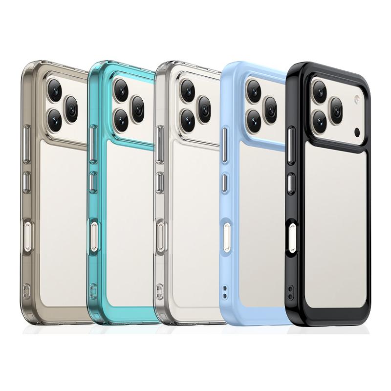 For Honor 600 Pro Cases Transparent Hard PC Phone Case For Honor 600 Pro Candy Color Frame TPU Silicone Shockproof Cover Bumper