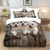 3er Set Niedliche Hundetier-Print Weiche Kernlose Bettbezug-Set, Mehrere Größen Schlafzimmer Bettwäsche Dekoration, Maschinenwaschbar