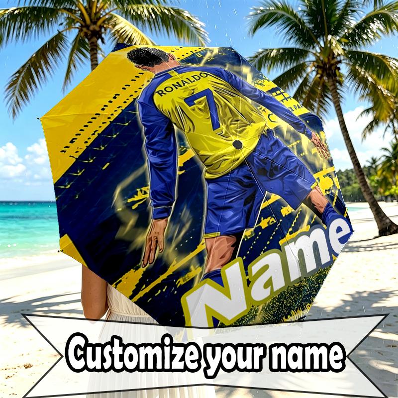 Custom Name Personalized Gamer Craft Print Umbrella, Auto Open Close, 8‑Rib Sturdy Frame, Commute Camping Hiking Use, Birthday Gift