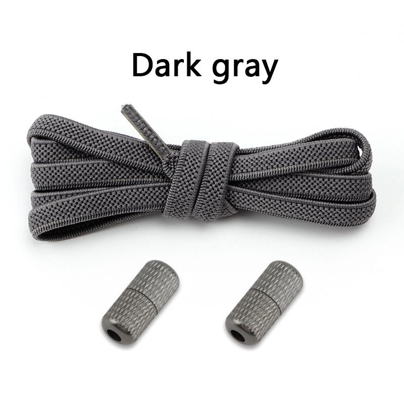 No Tie Shoelaces Metal Lock Flat Elastic Shoe Laces Sneakers Kids Adult Shoelace Flower Noodle Capsule Buckle Shoes Accessories