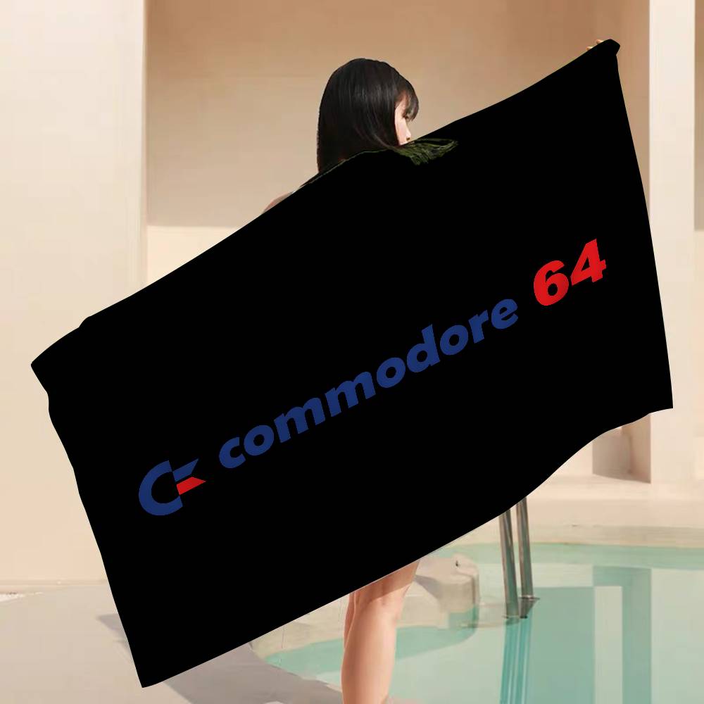 C-Commodore 64 Logo Microfiber Beach Towel Absorbent Quick Dry Soft Yoga Swimming Resort Mountain Climbing Towel