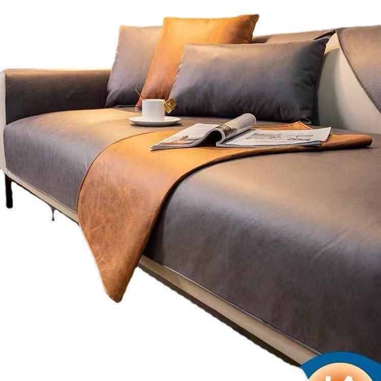 Cuscino per Divano in Pelle Antiaderente, Copridivano Universale in Tessuto Tecnico Impermeabile e Antigraffio per Gatti per Tutte le Stagioni