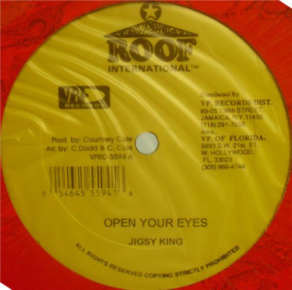 

12inch Record JIGSY KING GUINNEY PEPPER Open Your Eyes Nine Months Labour VPRD5594 Roof Internatio US Reggae Ska Dub Used