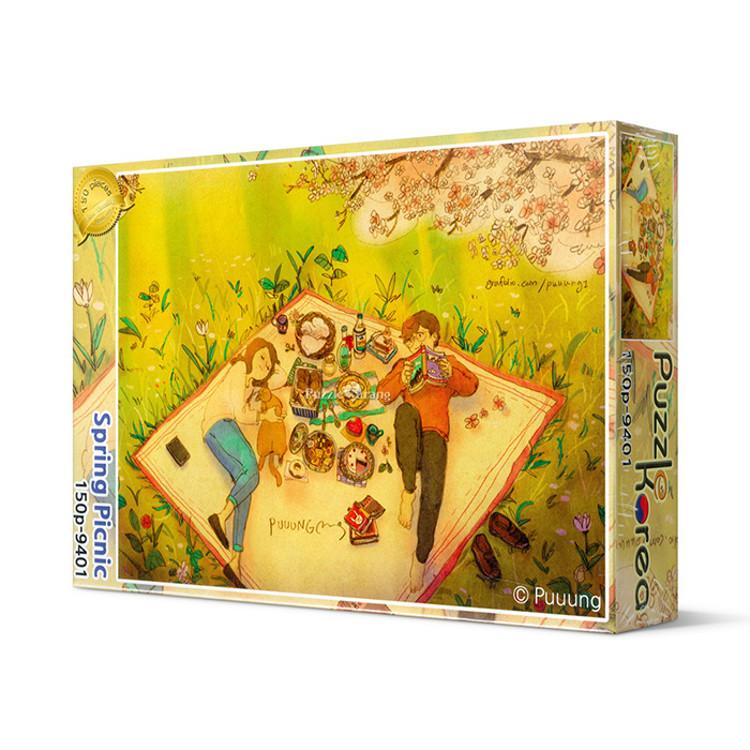 150 Piece Jigsaw Puzzle - Spring Picnic, popular Korean puzzle