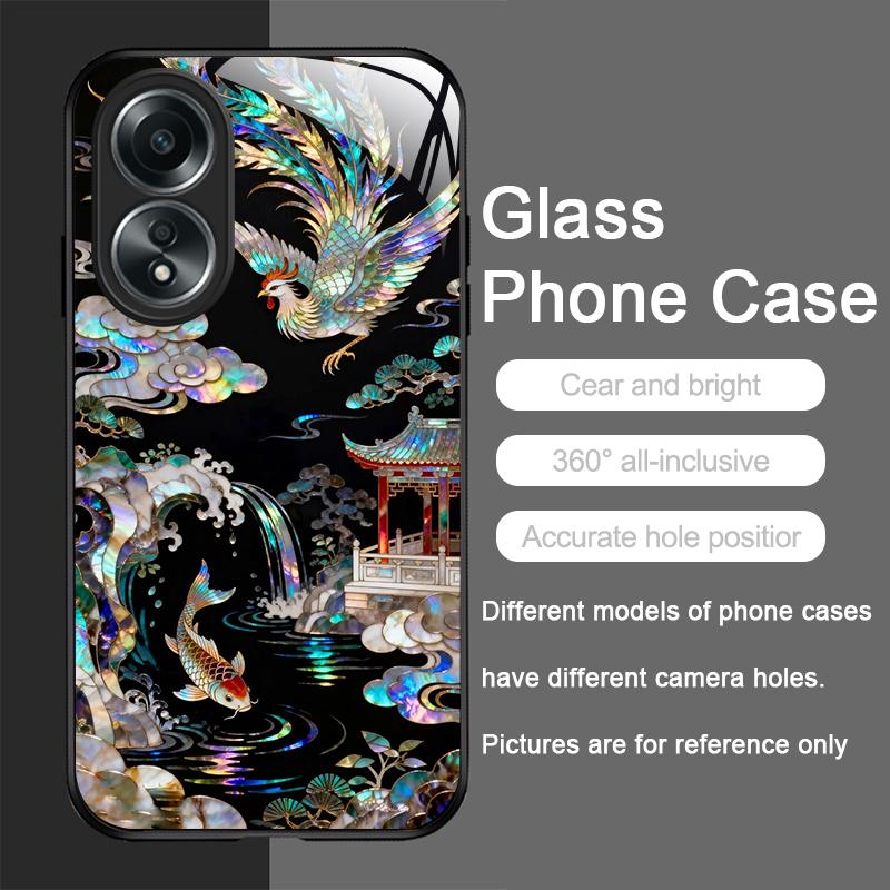 Stylish Tiger Dragon Marble Texture Printed Tempered Glass Phone Case for OPPO Realme 14 13 12 11 Pro+ GT Neo 3 2 X7 Pro Cover