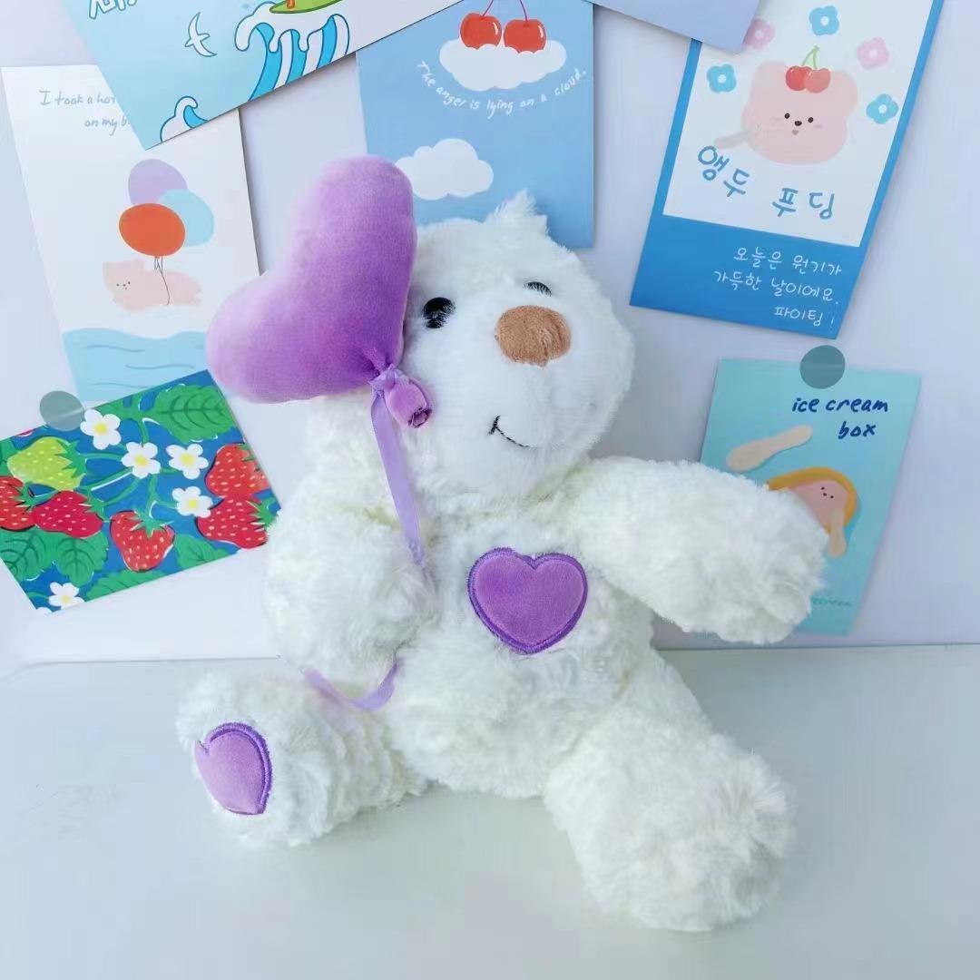 

Плюшевая игрушка Мишка с воздушным шаром, Кукла медведь, Плюшевая игрушка, Милая тряпичная кукла, Свадебные подарки, День святого Валентина 25cm 8-inch grab machine doll