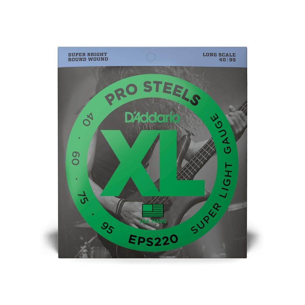D'Addario ProSteels Bass Super Light Long Scale Strings 40-95 EPS220