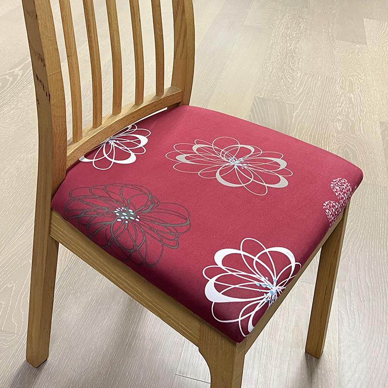Seat Covers For Dining Room Stretch Printed Dining Chair Cover Upholstered Chair Seat Cushion Slipcovers For Kitchen, Office 1Pc
