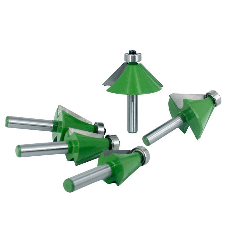 Punta del router per smusso con codolo 1pc 8mm 11.25 15 22.5 30 fresa da 45 gradi per macchine utensili per lavorazione del legno in legno