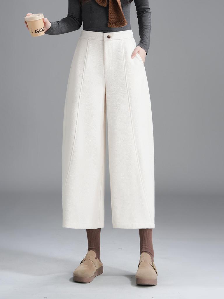 Versatile Women's High-Waisted Slimming Wide-Leg Pants - 2025 Autumn/Winter Trend 
