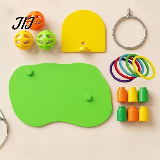 Bird Toss Ring Game Parrot Basketball Hoop Toy, Interactive Game, Boredom Relief Toy Agility Training Enrichment for Parakeets Cockatiels Lovebirds,