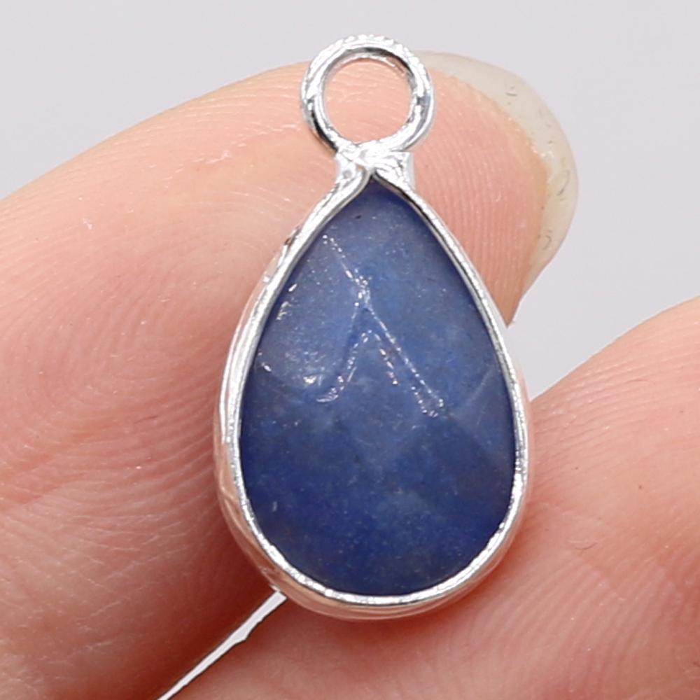 

1 шт., маленький натуральный камень, кристалл, подвеска в форме капли, мужские и женские подвески для изготовления ювелирных изделий, аксессуары «сделай сам», 10x18 мм 10x18mm