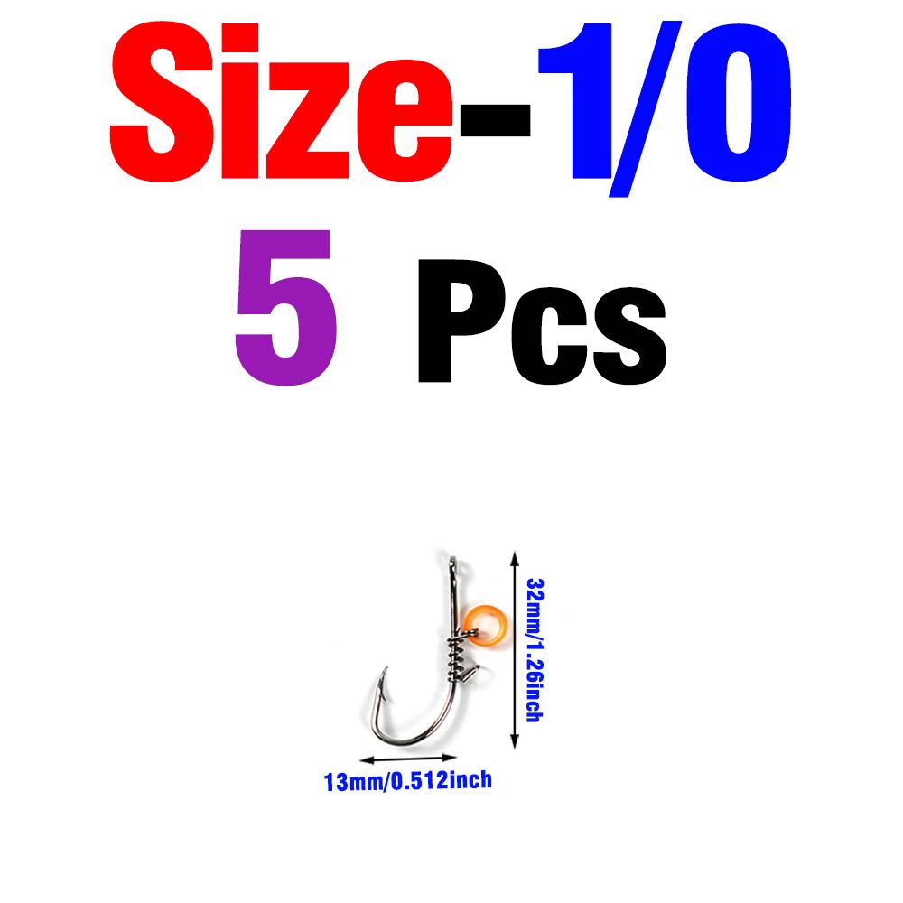 MNFT 5Pcs/Box New Carbon Steel Circle Live Shrimp Fixed Hooks for Carp Lure Fishing for River and Stream Depths