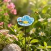 3pcs Ceramic Bee Butterfly Water Dispenser Colorful Artificial Flower  Garden Stake