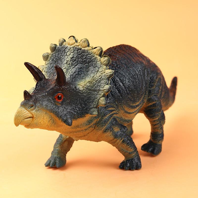 Large Simulated Soft Rubber Dinosaur Toy with Sound Tyrannosaurus Rex Triceratops Animal Model for Boys and Children