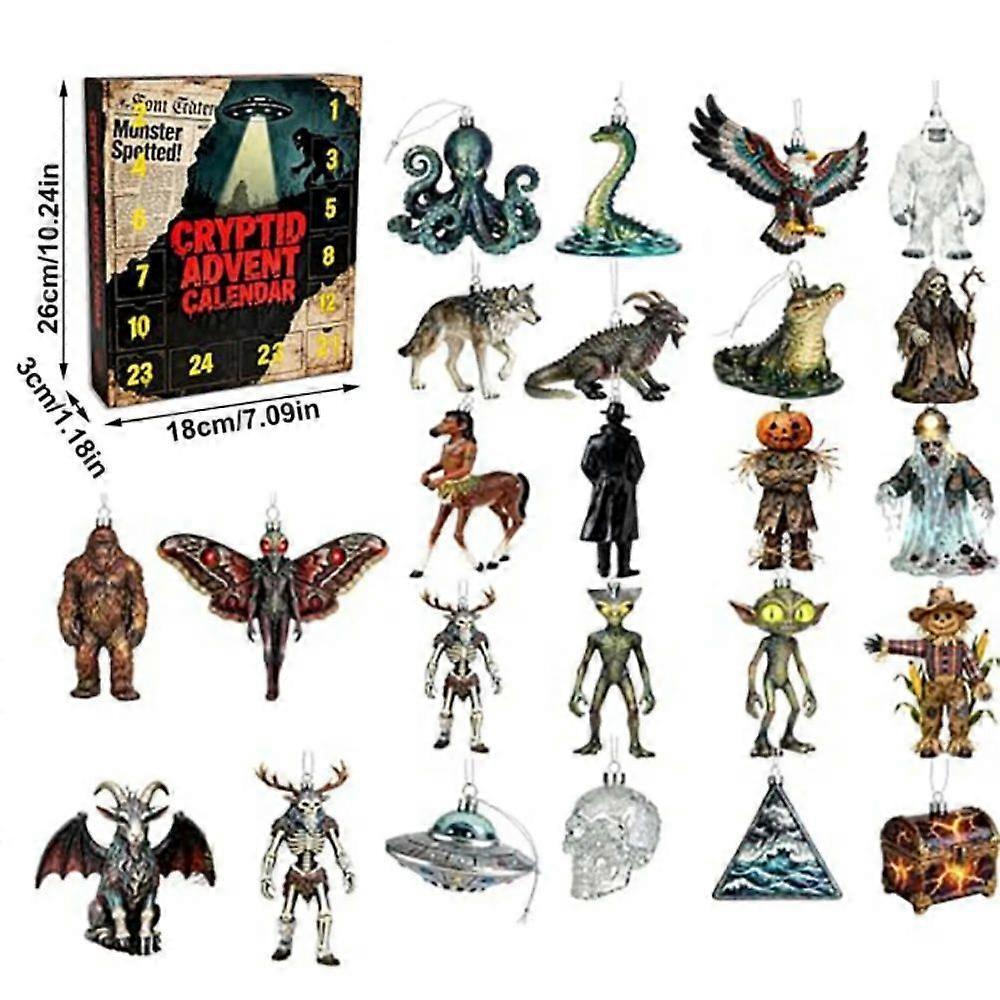 2025 Christmas Countdown Set Cryptid Advent Calendar 24 Days