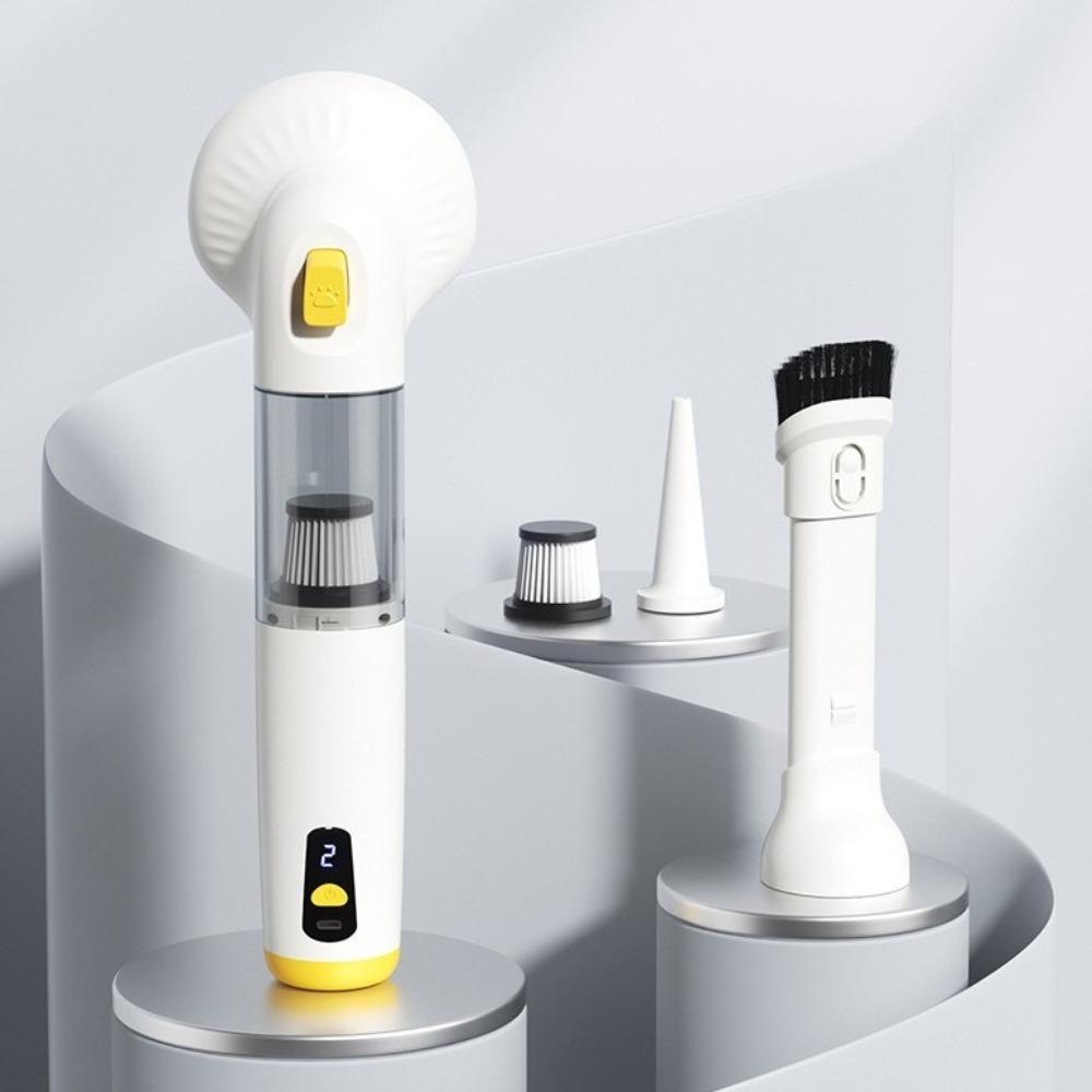 Type-C Rechargeable Pet Vacuum Cleaner Wireless Pet Grooming Comb Cat Hair Vacuum Cleaner  Pet Care жёлтый