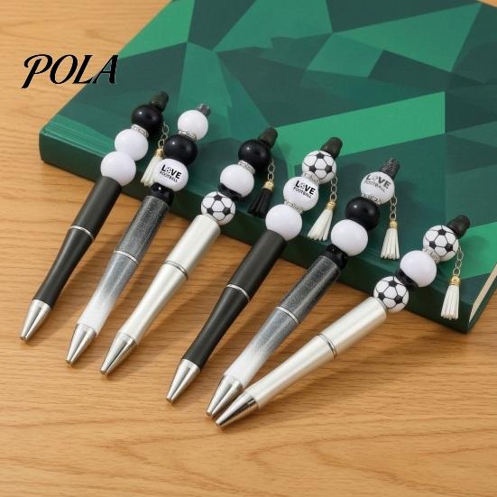 Creative Pen Making Crafts Beaded Ballpoint Kit, with Sports Beads DIY Craft Theme Pens Writing Stationery, for Football Fans Kids And Students School