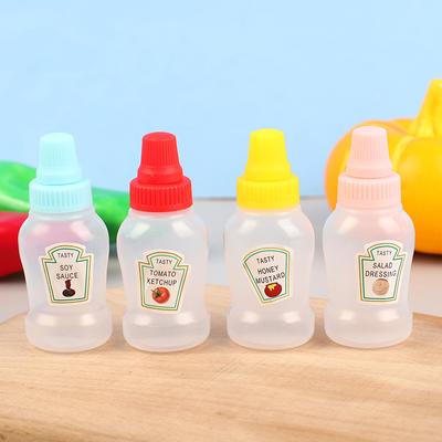 1/4Pcs Mini Cute Tomato Ketchup Bottle Portátil Pequeno Recipiente de Molho Recipiente de Molho de Salada Recipientes de Despensa para Bento Box